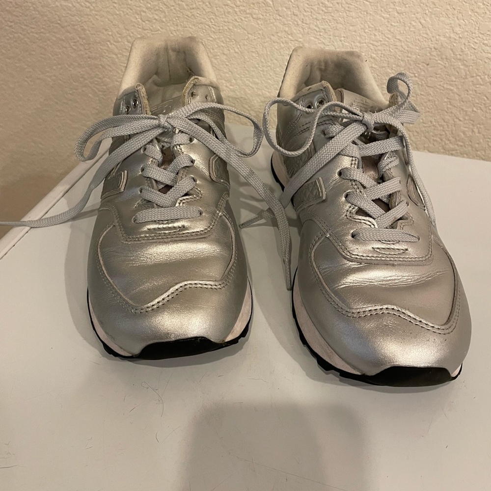 New Balance 574 Silver/Glitter Punk sneakers